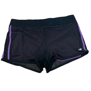 New Balance Purple and Black Mesh Running Shorts Size Large